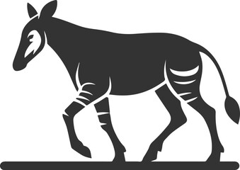 Okapi vector animal silhouette drawing