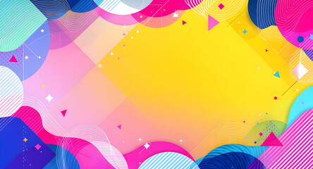 Vibrant Geometric Burst: Abstract Color Splash Background