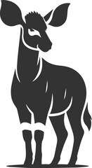 Okapi vector animal silhouette drawing