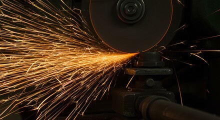 sparks from a grinder	