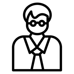 Male Professor Icon Style