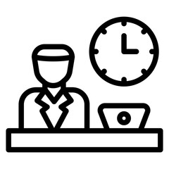 Work Time Icon Style