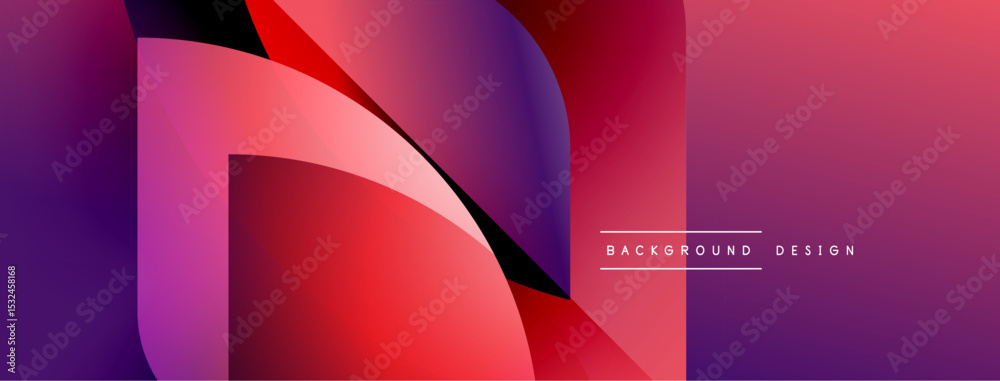 Fototapete abstract gradient design. purple, red hues blend smoothly. modern aesthetic, dynamic shapes create v