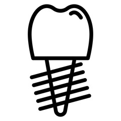 Dental Implant Icon Style