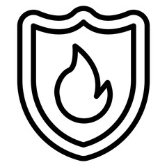 Fire Shield Icon Style