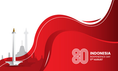 August 17th. Happy Independence Day of Indonesia Vector Illustration. Suitable for Template Poster Banner Design