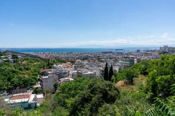 panoramic view of the thessaloniki city in greece