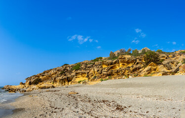 Breathtaking scenery of Cala Sardina Beach (Playa de Cala Sardina) in Andalusia, Spain