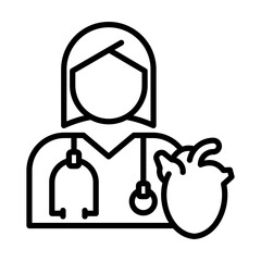 Cardiology Physician Heart Specialist Cardiologist Doctor Medical Care Single icon