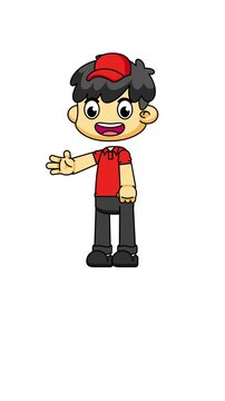 Courier Character Speaking 2 Animation, Energetic Talk by Delivery Boy, 4K Greenscreen Clip