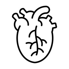 Heart Human Anatomy and Health Single icon
