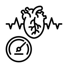 Hypertension High Blood Pressure and Cardiovascular Risk Single icon