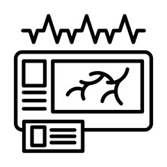 Coronary Angiogram Heart Imaging and Diagnostic Procedure Single icon