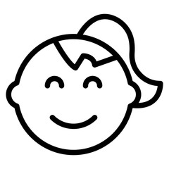 Vector Design Girl Icon Style