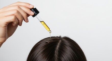 Hair Care Routine Essence Applying