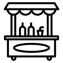 Vector Design Drinks Stall Icon Style