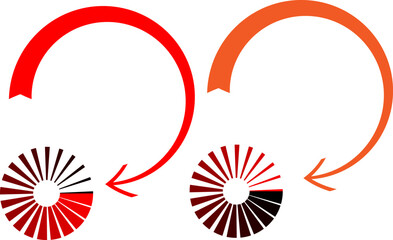 stylized arrows of various shapes and sizes for decoration and decoration, infographics, vector