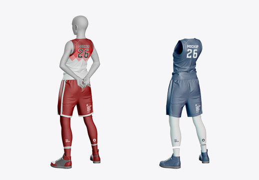 Female Basketball Kit Mockup