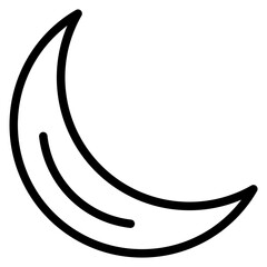 Vector Design Crescent Moon Icon Style