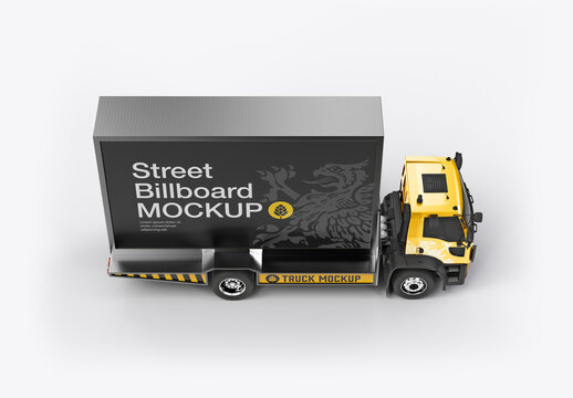 Advertising Truck Mockup
