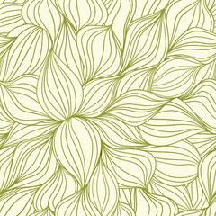Seamless floral pattern based on traditional folklor art ornaments. Colorful flowers on color background. Scandinavian style. Sweden nordic style. Vector illustration. Simple minimalistic pattern
