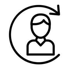 Vector Design Returning Visitor Icon Style