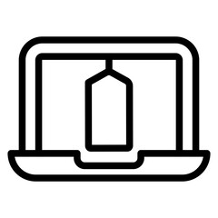 Vector Design Laptop Sale Icon Style