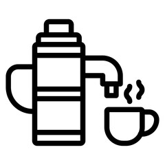 Vector Design Thermos Icon Style