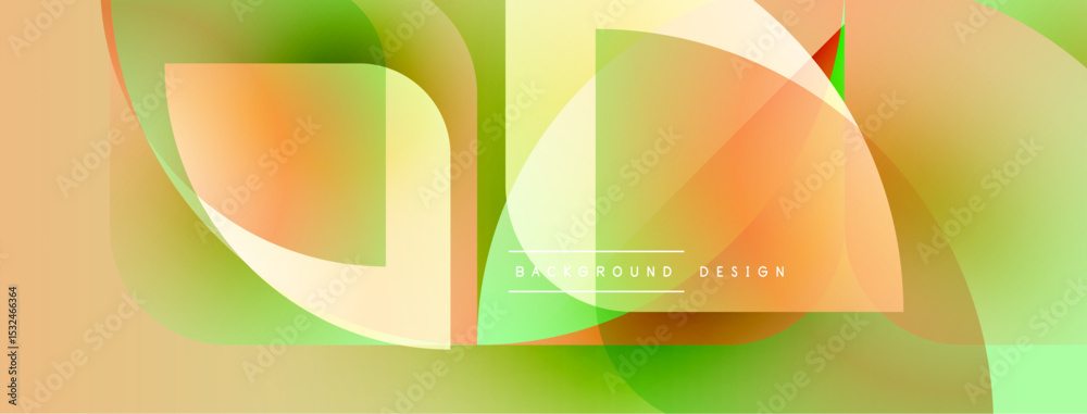 Poster Abstract flowing shapes, vibrant colors blend. Soft gradients create dynamic visual experience. Modern design element for backgrounds.