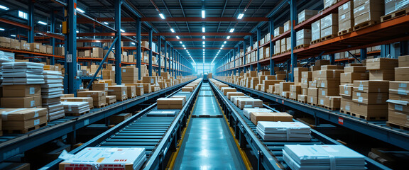 Efficient warehouse operations modern distribution center image industrial environment aisle perspective logistics optimization