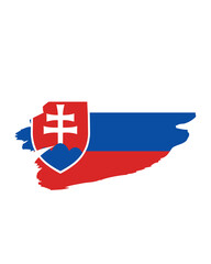 Fototapeta premium Grunge Style Slovakian Flag A Unique Artistic Representation