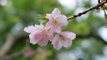 Fototapeta premium cherry blossom in summer. Generative AI