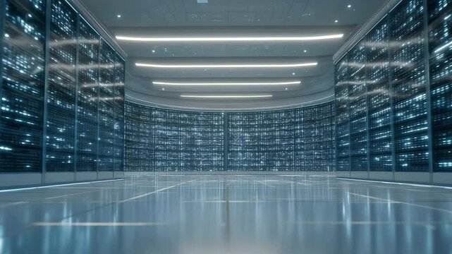 Advanced Server Room with Machine Learning Clusters and Voice Control