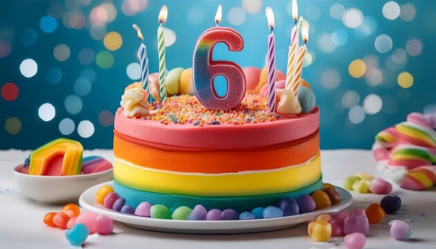 sweet sixtieth birthday celebration a rainbow candy cake extravaganza