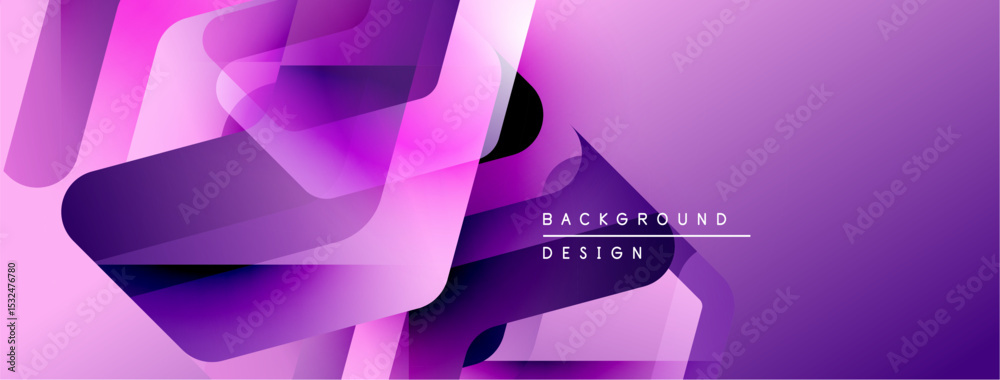 Poster Abstract purple design. Overlapping rectangles create dynamic visual texture. Modern background suitable for presentations, websites.