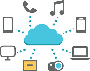 Cloud computing. Vector illustration