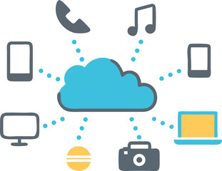 Cloud computing. Vector illustration