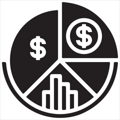 Profit Chart Icon – Dollar Coin and Market Analysis Symbol EPS