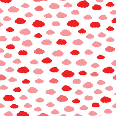 Cloud pattern. Background with different clouds. Vector illustration