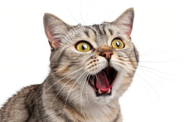 Surprised Cat: Stunning Close-Up of a British Shorthair