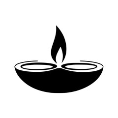 Diwali Diya Lamp Simple SVG