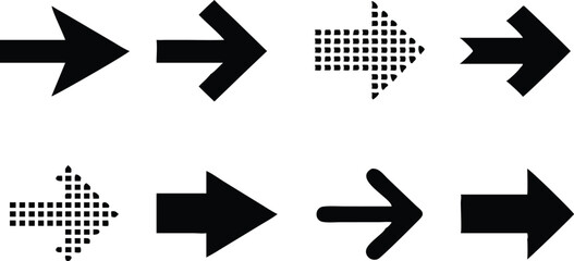 Different arrow collection. Vector illustration