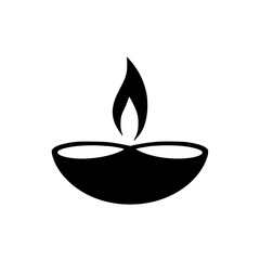 Diwali Diya Lamp Simple SVG
