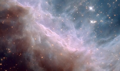 Obraz premium Dramatic close-up of a dusty nebula, Generative AI