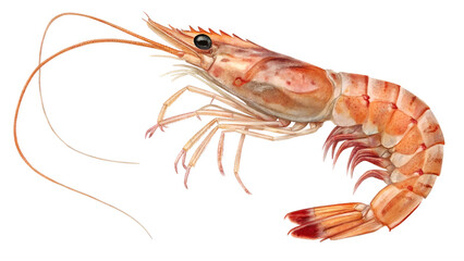 crayfish , shrimp isolated on transparent background
