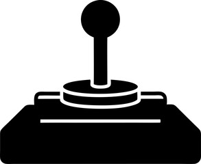 Virtual Joystick Silhouette Vector Illustration 