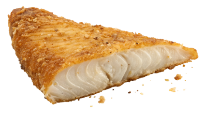 crispy fish fry isolated on transparent background