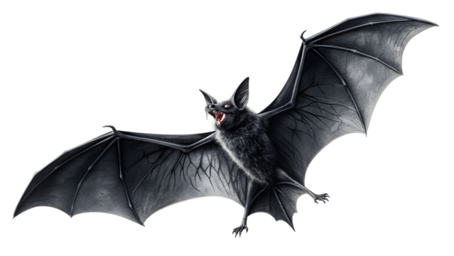 Halloween bat isolated on transparent background - Powered by Adobe