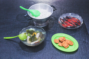 home cooked Indonesian lunch