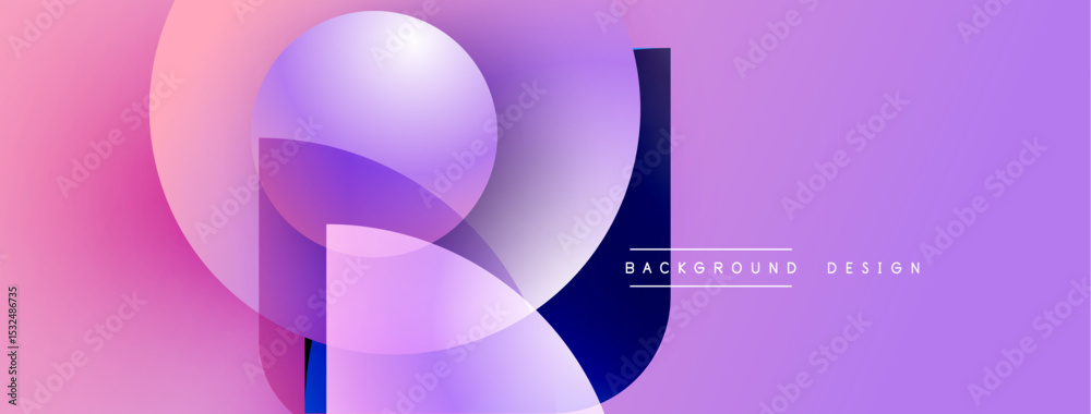 Poster Abstract gradients blend, creating dynamic shapes. Purple, pink hues dominate composition. Modern design elements present visual harmony.